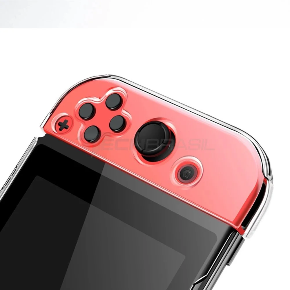 Capa Protetora Dock Flip Case Para Nintendo Switch OLED Joy-con Removível Transparente Branca Capa Protetora Dock Flip Case Para Nintendo Switch OLED Joy-con Removível Transparente Branca
