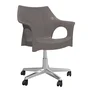 Cadeira Relic Office - Cinza Mushroom - Cromado