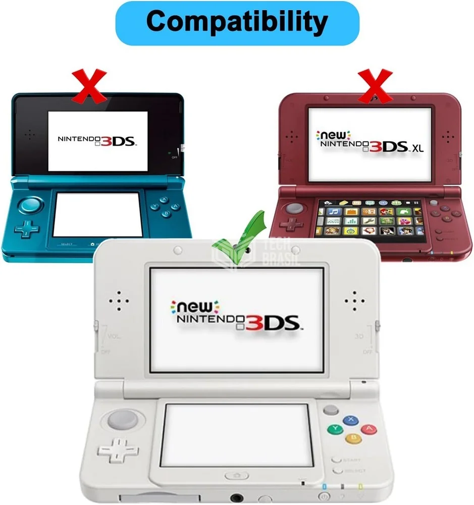 Capa Protetora Acrílico Para Nintendo New 3ds Case Transparente Cristal Capa Protetora Acrílico Para Nintendo New 3ds Case Transparente Cristal