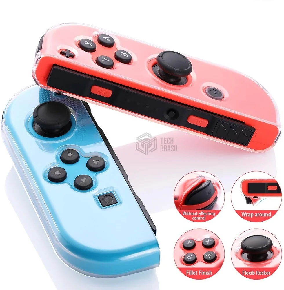 Capa Protetora Acrílico Para Nintendo Switch Joy-con Case Transparente Cristal