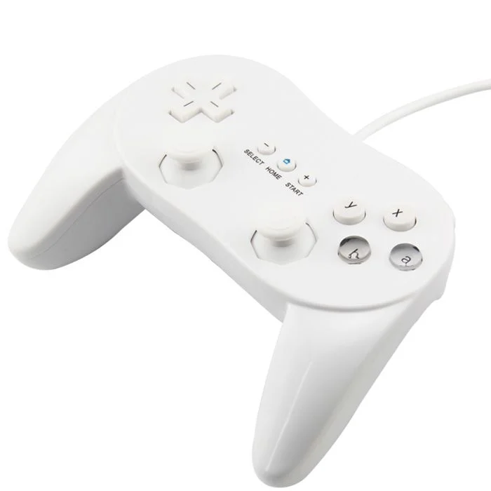 Controle Clássico Classic Grip Para Nintendo Wii E Wii U Branco Controle Clássico Classic Grip Para Nintendo Wii E Wii U Branco