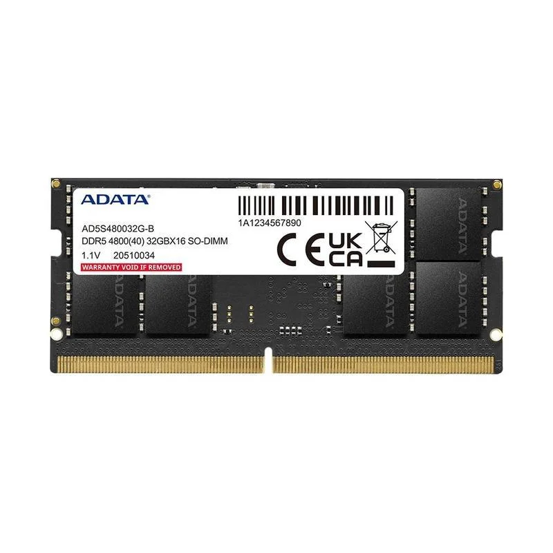 Memoria Adata 32gb Ddr5 Cl40 4800mhz Para Notebook Memoria Adata 32gb Ddr5 Cl40 4800mhz Para Notebook