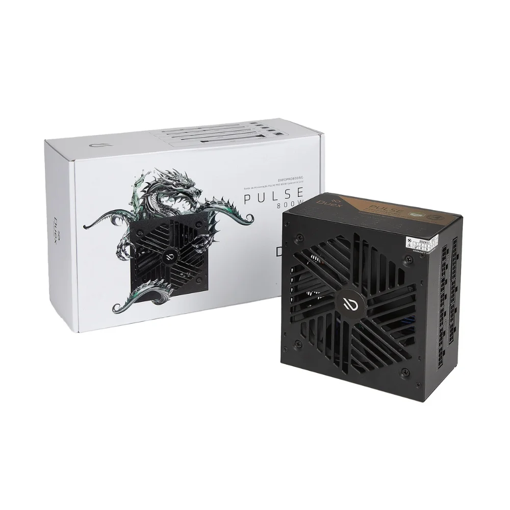 Fonte De Alimentação Duex Multi Pro 800w Cybenetics Gold Pfc Ativo Full Modular - Dxfopro800wg Fonte De Alimentação Duex Multi Pro 800w Cybenetics Gold Pfc Ativo Full Modular - Dxfopro800wg