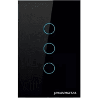 Interruptor Smart Wifi Inteligente Touch Nova Digital 3 Botões Lite Br 4x2 Preto