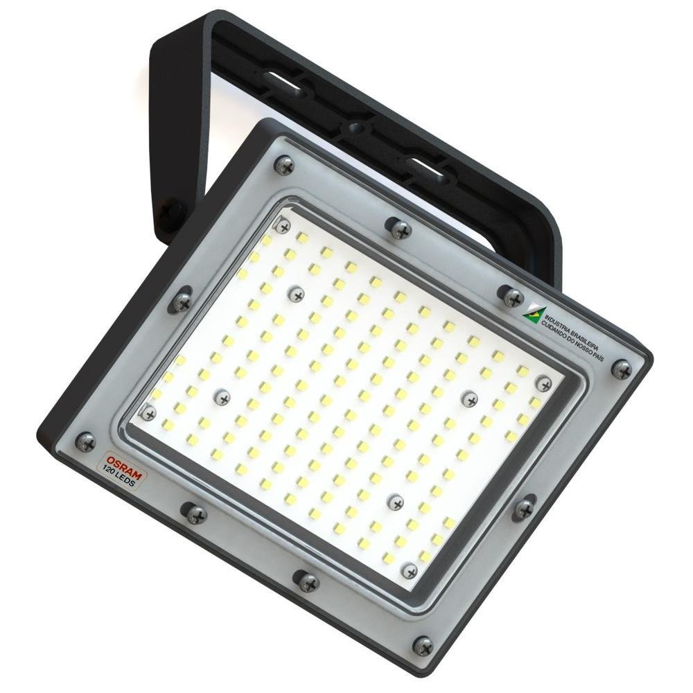 Refletor Slim 200W Bivolt RJ Iluminaço LED Osram