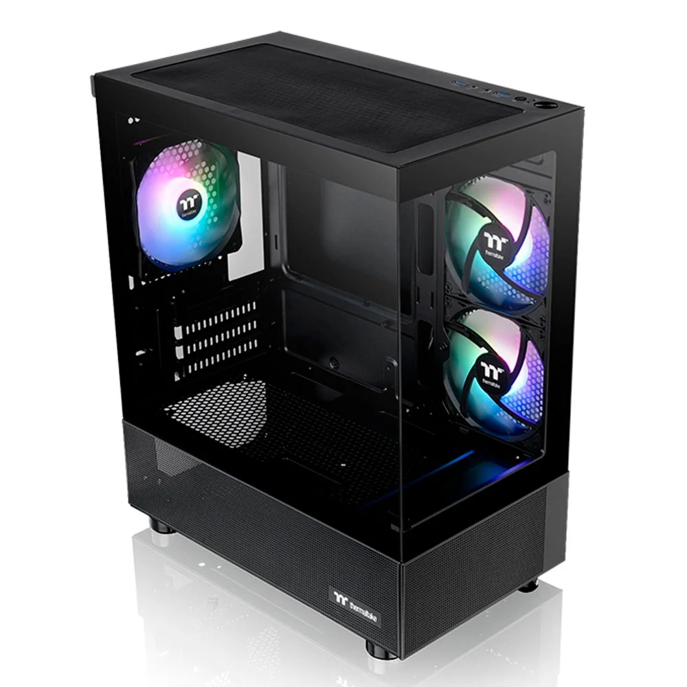 Gabinete Preto View 170 Tg ARGB Tt 3 Fans 120mm - Ca-1z4-00m1wn-00 Gabinete Preto View 170 Tg ARGB Tt 3 Fans 120mm - Ca-1z4-00m1wn-00