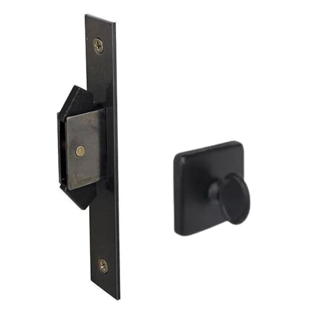Fechadura Banheiro 623 Porta De Correr Asa De Avião 45mm Ros529 Preta Haga Fechadura Banheiro 623 Porta De Correr Asa De Avião 45mm Ros529 Preta Haga