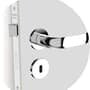 Fechadura Interna Grand Icaro Roseta Redonda Ros38 Cromado 55mm (55x70) Soprano