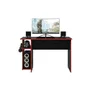 Mesa Computador Gamer 3875 Com Suporte Fone De Ouvido - Qmovi - Preto / Vermelho