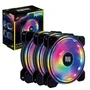 Kit 3 Fans LED ARGB Cooler Com Hub Controlador e Controle Para Computador Knup KP-VR333K