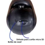 Camera Segurança Panoramica Lampada Wifi Espia C/rastreio Preta Orb777black Orbitronic