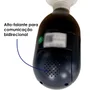 Camera Segurança Panoramica Lampada Wifi Espia C/rastreio Preta Orb777black Orbitronic