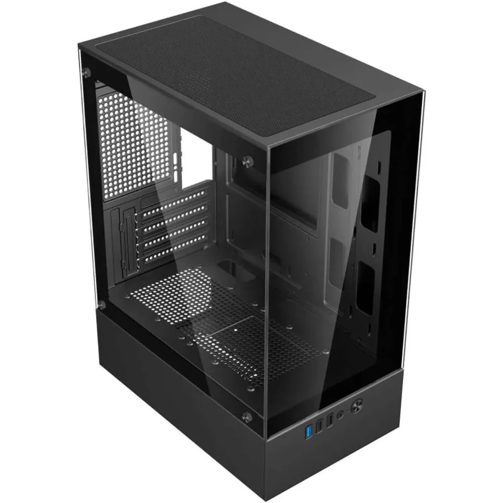 Gabinete Gamer Bluecase Nuker V2 Mid Tower Frontal e Lateral em Vidro - BG-053
