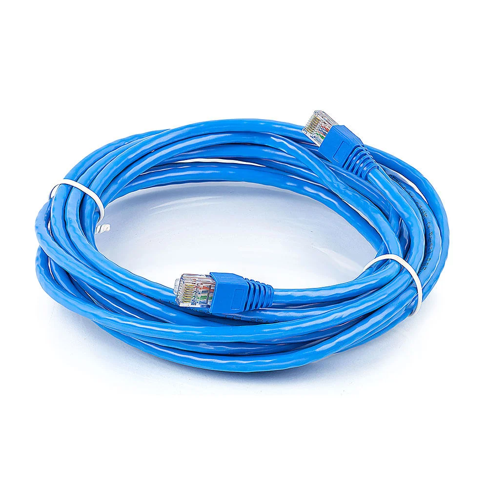Cabo De Rede Patch Cord Cat5e Montado Azul - 70 Metros