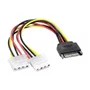 Cabo Y Adaptador Sata Macho Para Ide Molex Fêmea 4 Pinos