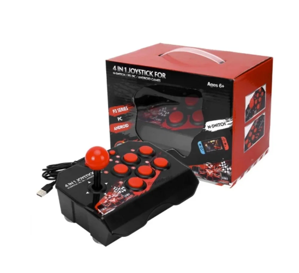Controle Gamer Fliperama Jogos Arcade Compativel PC Playstation 3 Nintendo Switch