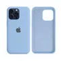 Capa Capinha Case Silicone Cover Premium Aveludada Com Logo Compatível Iphone 14 Pro Max Azul Bebe