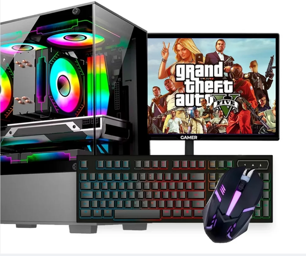 PC Gamer Completo Intel Core i5 Memoria Ram 16gb SSD 240GB Monitor HDMI Teclado Mouse