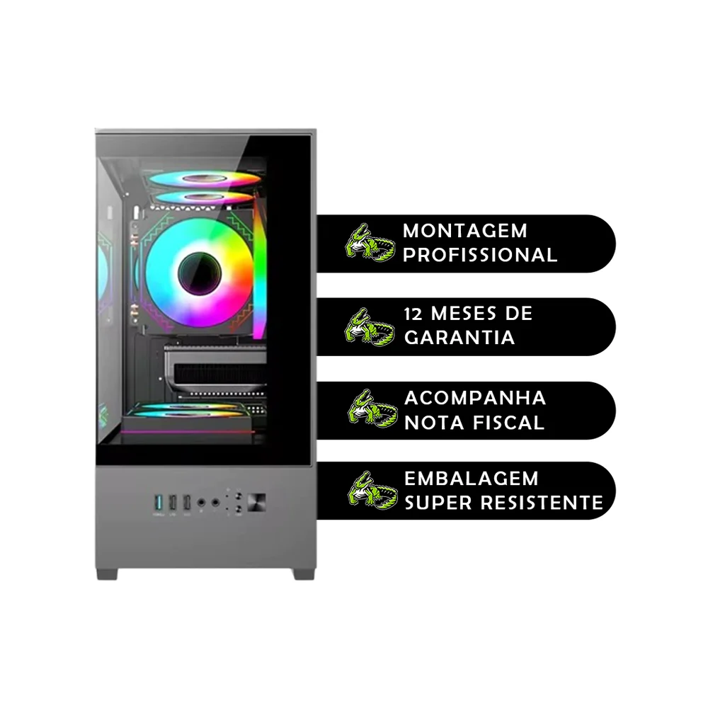 PC Gamer Completo Intel Core i5 Memoria Ram 16gb SSD 240GB Monitor HDMI Teclado Mouse - view 3