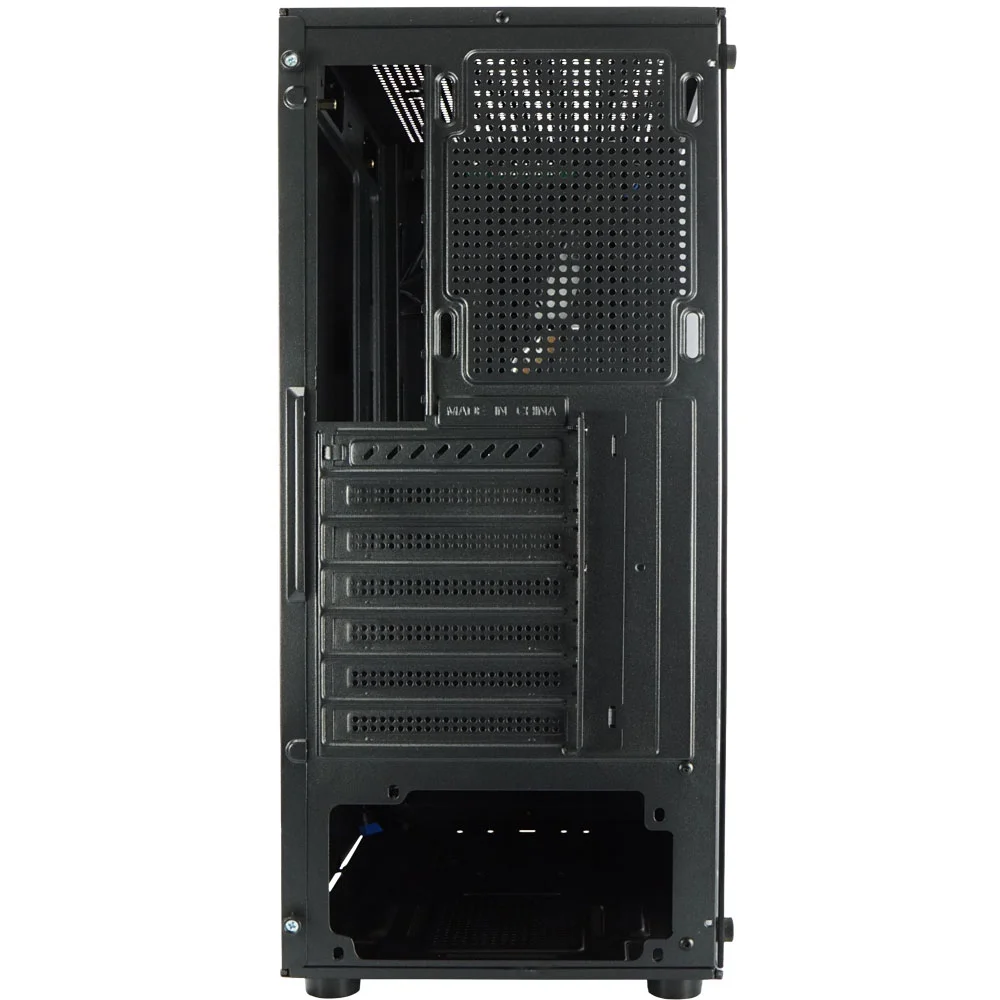 Gabinete Kalkan Muspel Mid Tower Vidro Temperado S/fans Preto Gabinete Kalkan Muspel Mid Tower Vidro Temperado S/fans Preto