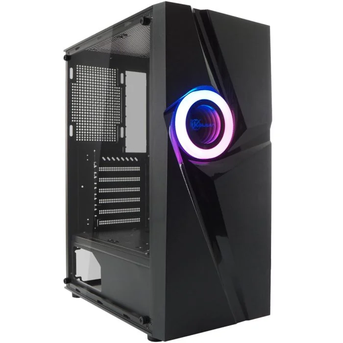 Gabinete Kalkan Muspel Mid Tower Vidro Temperado S/fans Preto Gabinete Kalkan Muspel Mid Tower Vidro Temperado S/fans Preto