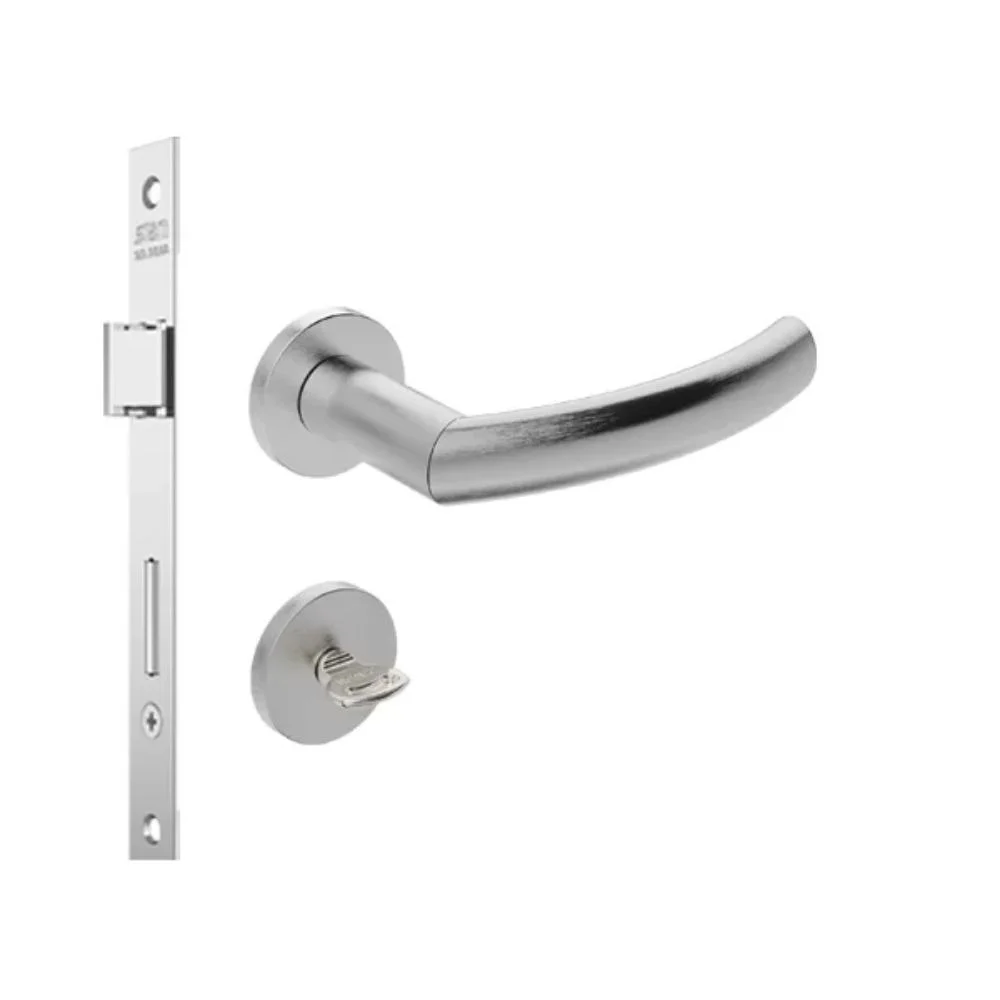 Fechadura 823/ix40 Banheiro Roseta Redonda Escovada 40mm Stam