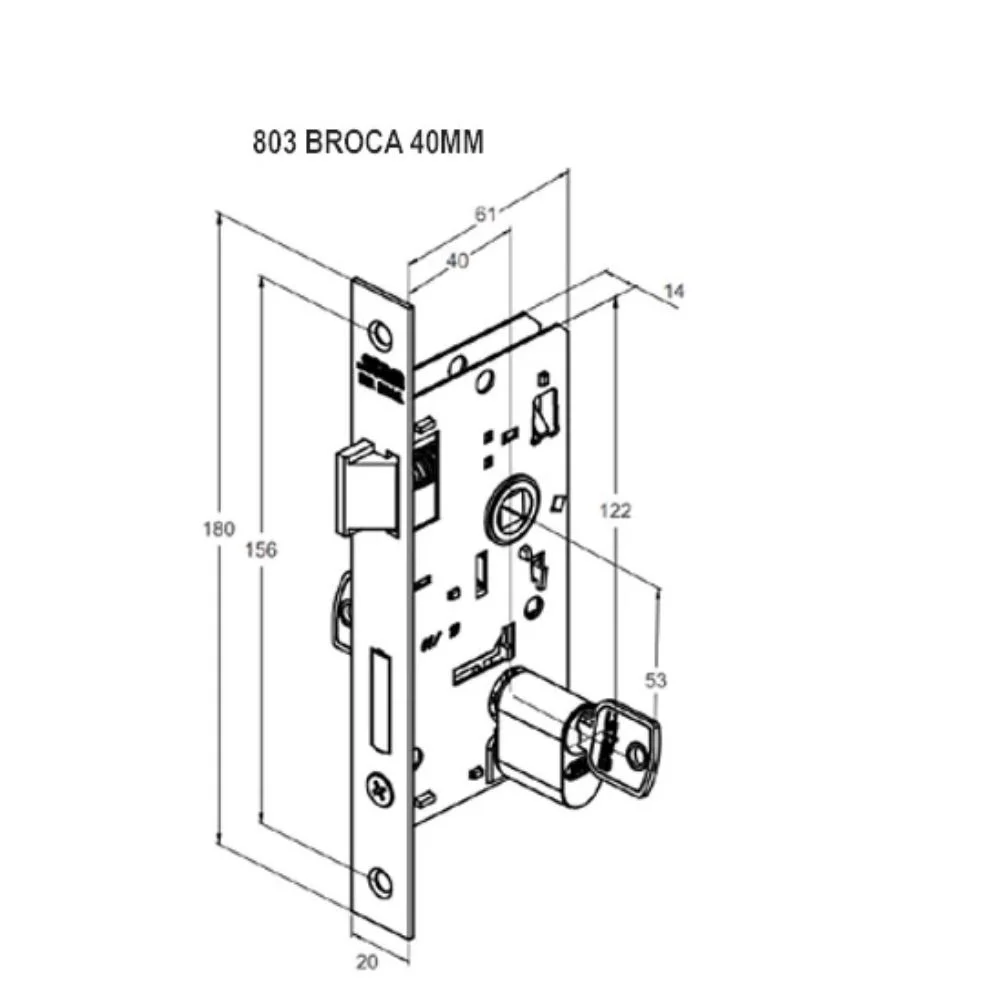 Fechadura 823/ix40 Banheiro Roseta Redonda Escovada 40mm Stam