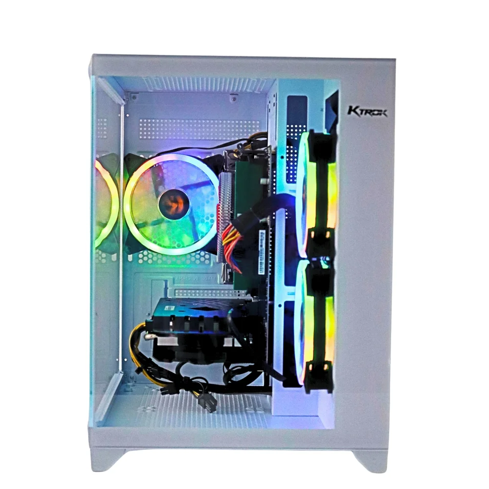 PC Gamer Ryzen 5-5600, GPU RX580 8GB DDR5, SSD 512GB Nvme, 16GB RAM DDR4 3200MHz - Multipc Poseidon White - view 4