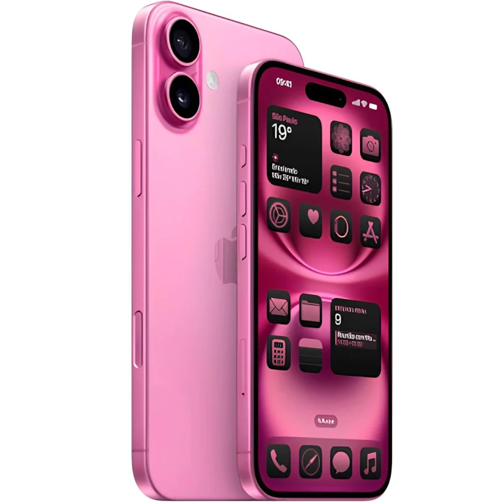 Apple Iphone 16 (128GB) Câmera Dupla 48mp, Tela 6.1", Rosa Pink, Lacrado