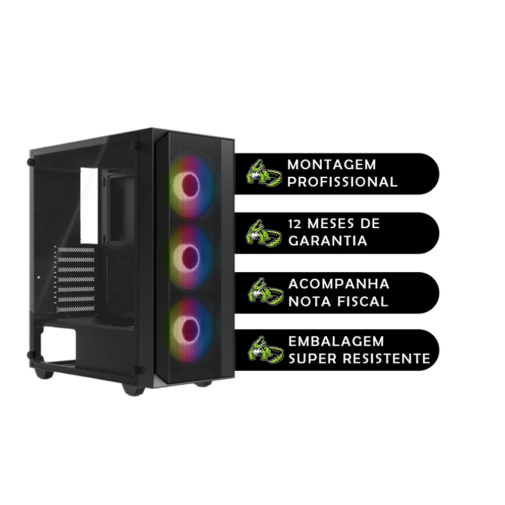 PC Gamer Balão.info Amd Ryzen, Memoria Ram 16gb Ddr4, SSD 480GB, Placa De Video 2gb em Campinas - foto 4