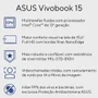 Notebook Asus Vivobook 15 X1504va Intel Core i5 1334u, 8GB RAM, SSD 512GB, Intel Iris Xe, Tela 15.6" FHD, Windows 11, Silver - Nj1740w.