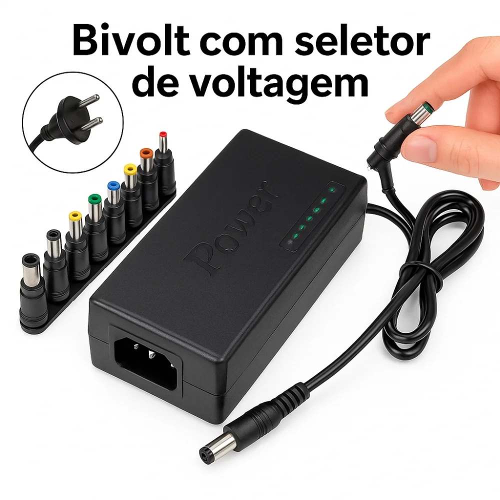 Fonte Universal Notebook Seletor Manual Energia Bivolt - view 5