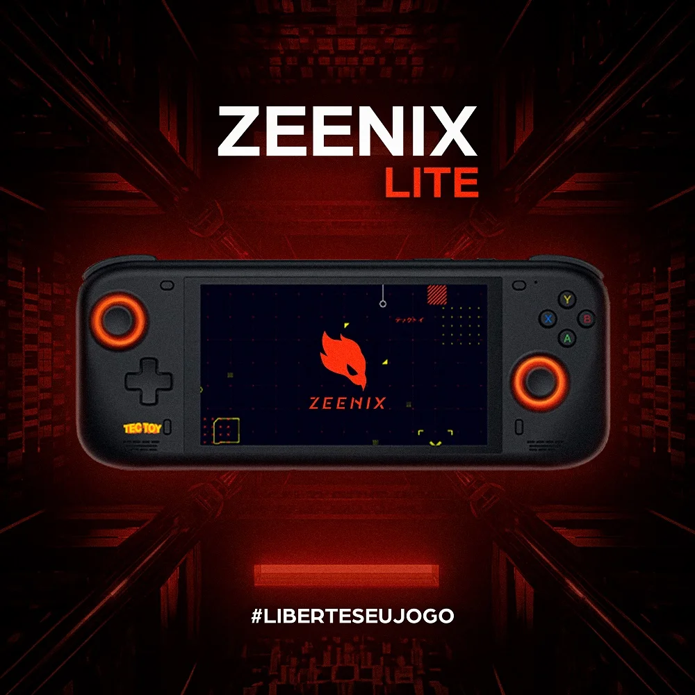 Console Portátil TecToy Zeenix Lite 8GB RAM 256GB SSD - PC Gamer Preto