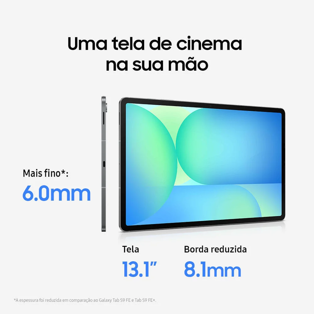 Tablet Samsung Galaxy Tab S10 Fe+ Wifi, 128GB, 8GB, Tela 13.1” 90hz, S Pen E Capa Inclusas Cinza - 128 Gb - Wi-fi - Bi-volt Tablet Samsung Galaxy Tab S10 Fe+ Wifi, 128GB, 8GB, Tela 13.1” 90hz, S Pen E Capa Inclusas Cinza - 128 Gb - Wi-fi - Bi-volt