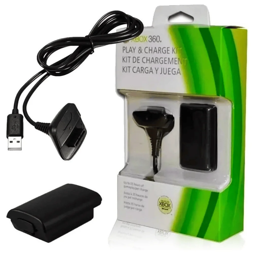 Bateria Com Cabo E Carregador Para Controle 360 Bateria Com Cabo E Carregador Para Controle 360