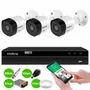 Kit 3 Câmeras Intelbras Vhd 3130 Bullet Hd 720p Visão Noturna 30m Dvr Intelbras Mhdx 1204 4 Canais