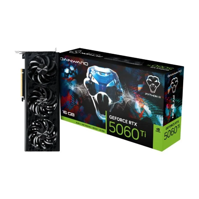 Placa De Video Gainward RTX 5060 Ti Phyton Iii 16gb Gddr7 128bits - Ne7506t019t1-gb2061t