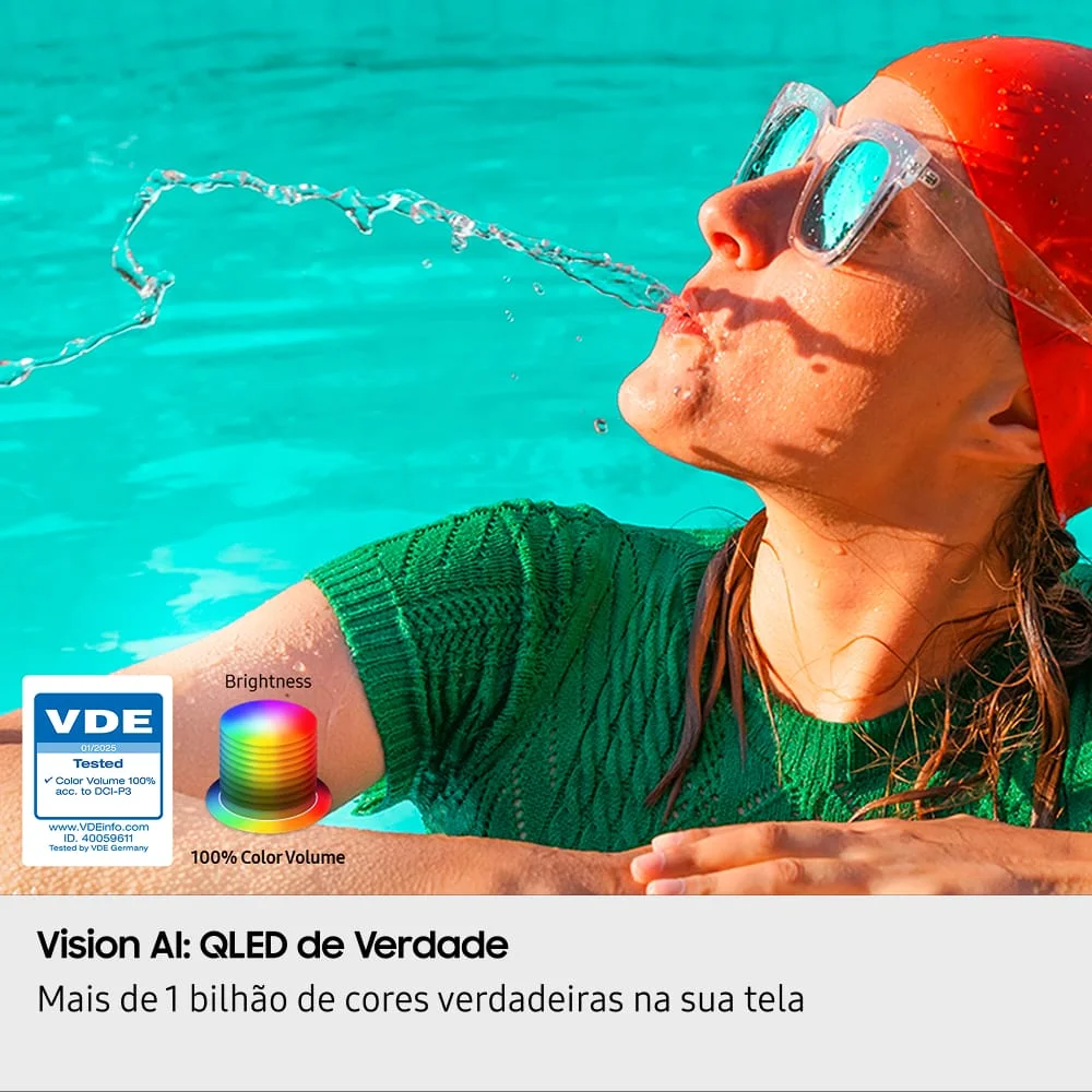 Samsung Vision AI TV 85" QLED Ultra 4K Q7F 2025, Pontos Quânticos, Processador com AI, Art Store, Alexa