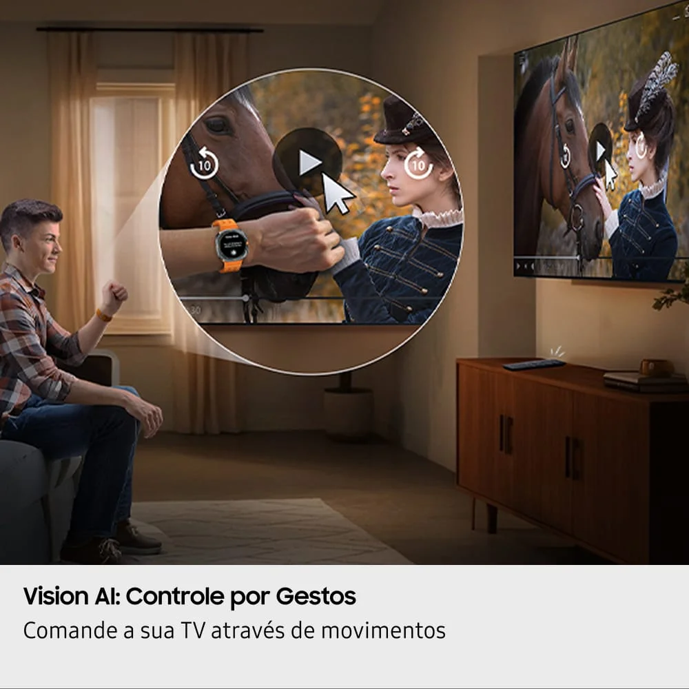 Samsung Vision AI TV 85" QLED Ultra 4K Q7F 2025, Pontos Quânticos, Processador com AI, Art Store, Alexa