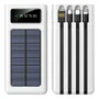 Carregador Portátil Power Bank Placa Solar 2.4a 5 Em1 10.000 Mah Cor Branco