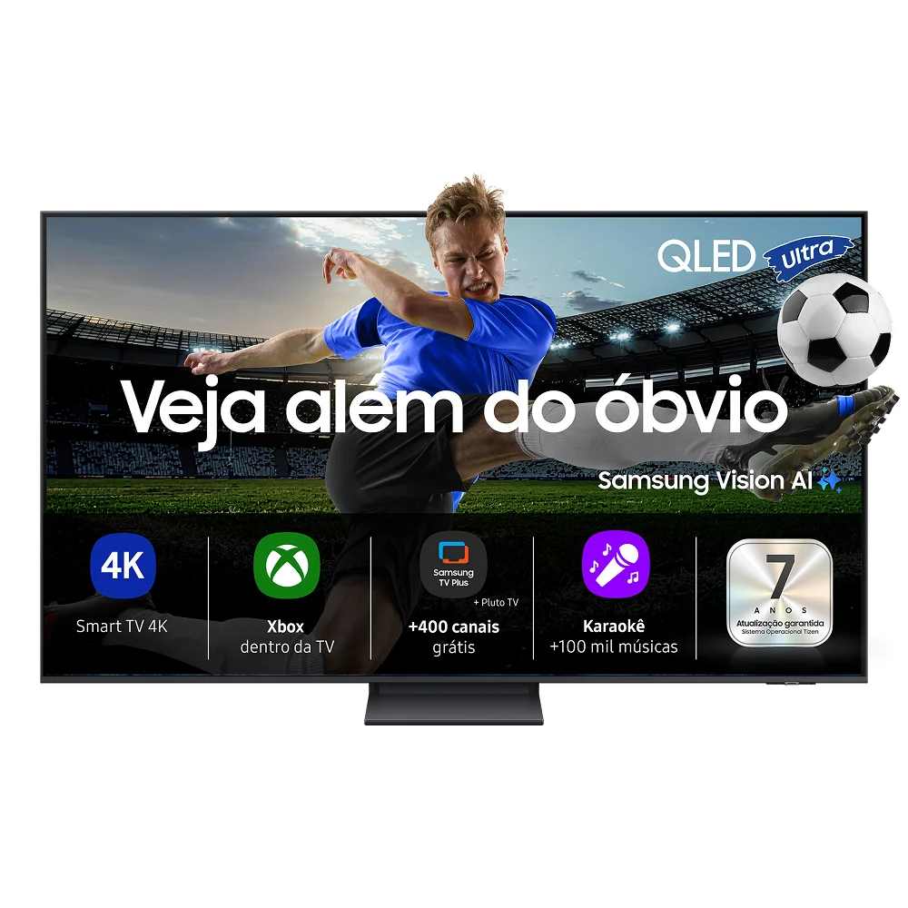 Samsung Vision AI TV 65" QLED Ultra 4K Q8F 2025, Pontos Quânticos, Processador com AI, Xbox Cloud Gaming