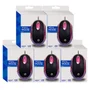 Mouse Pequeno Preto Básico Usb 2.0 Compatível Notebook PC Kit 5 Unidades
