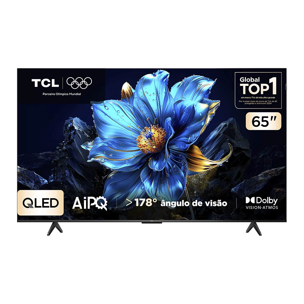 Smart TV TCL 65 Polegadas QLED 4K P7K WiFi Bluetooth Google TV HDR10+ Dolby Atmos Dolby Vision 65P7K Smart TV TCL 65 Polegadas QLED 4K P7K WiFi Bluetooth Google TV HDR10+ Dolby Atmos Dolby Vision 65P7K