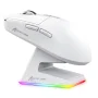Mouse Gamer Sem Fio Attack Shark X6, 26000 Dpi, Paw3395, Tri-mode Com Dock Magnético, RGB, Branco