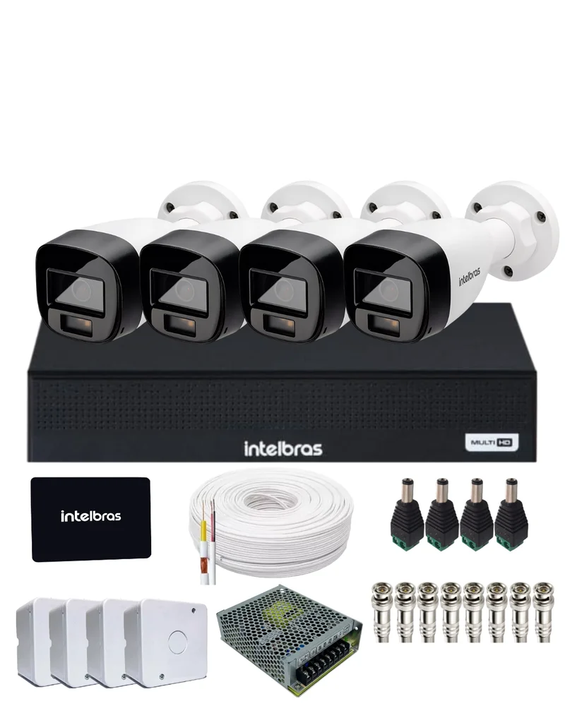 Kit 4 Câmeras Intelbras Vhd 1220 B Full Color Dvr Mhdx 1104-c Com SSD 512gb. Kit 4 Câmeras Intelbras Vhd 1220 B Full Color Dvr Mhdx 1104-c Com SSD 512gb.