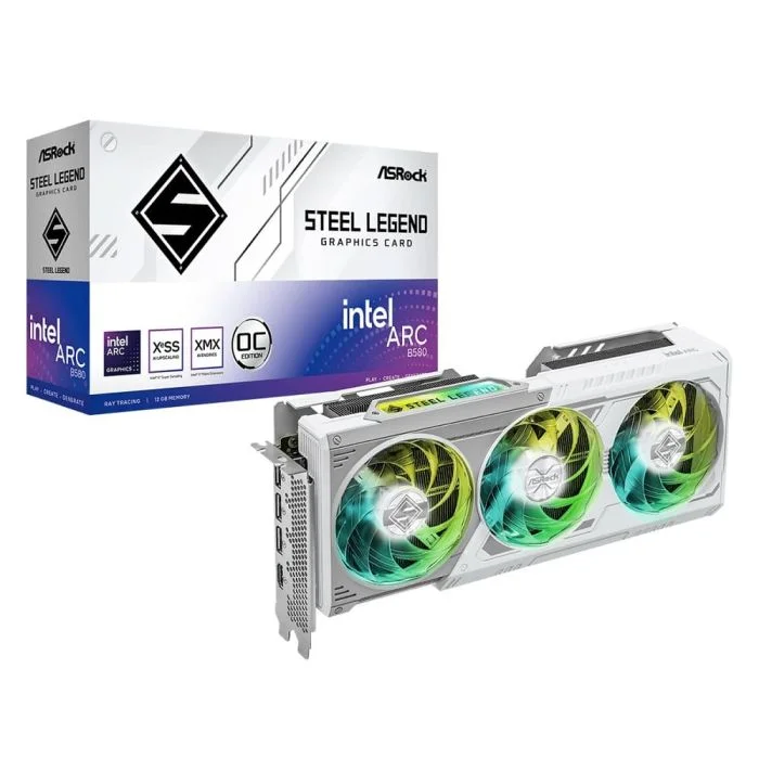 Placa De Vídeo Asrock Intel Arc B580 Steel Legend Oc 12gb Gddr6 192 Bits - 90-ga5czz-00uanf Placa De Vídeo Asrock Intel Arc B580 Steel Legend Oc 12gb Gddr6 192 Bits - 90-ga5czz-00uanf