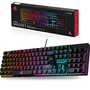 Teclado Gamer Com Fio Knup Kp-te114 Rainbown RGB Anti Ghosting Switch Blue