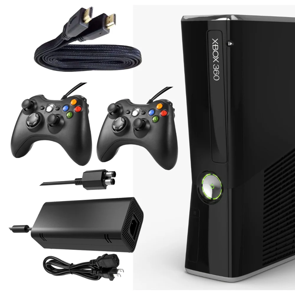 Console 360 4gb Standard Cor Matte Black + 2 Controles Console 360 4gb Standard Cor Matte Black + 2 Controles