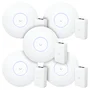 5 Roteadores Wi-fi 6 Access Point 3.0 Gbps + 5 Injetores Poe+ | 5 U6+ Ubiquiti Com 5 Fontes 48v 30w