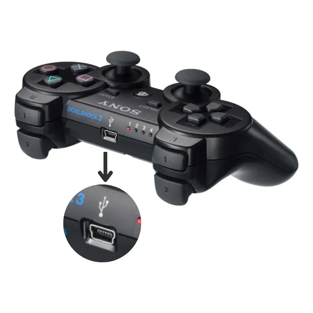 Controle Joystick Ps3 Playstation 3 Dualshock 3 - Preto Controle Joystick Ps3 Playstation 3 Dualshock 3 - Preto